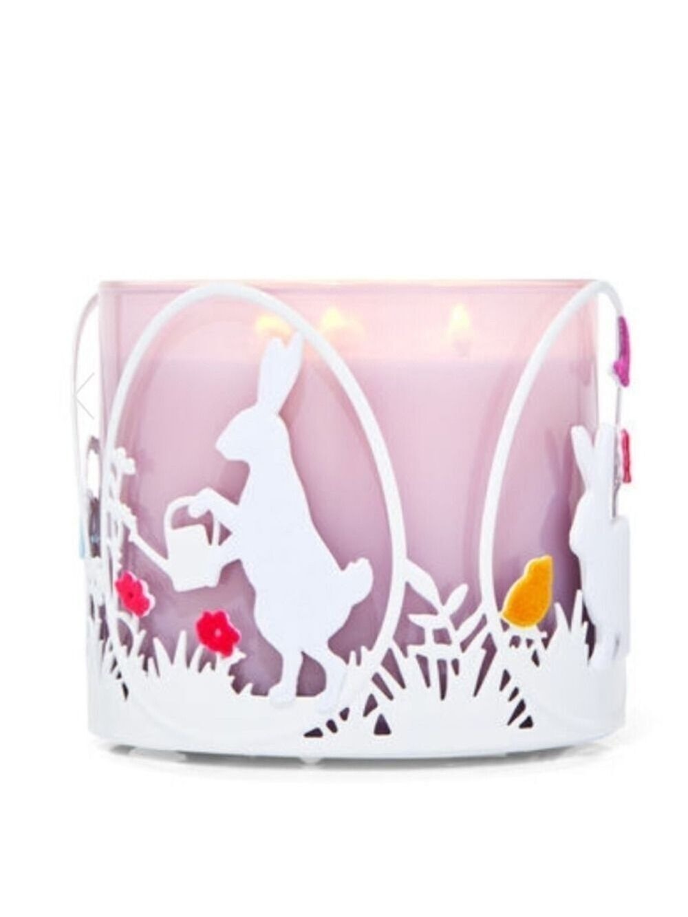 SPRING EASTER BUNNIES 3-WICK CANDLE HOLDER BY BATH & BODY WORKS - Picture 3 of 3